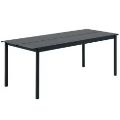 Muuto Linear Steel Tisch, 200 X 75 Cm, Schwarz