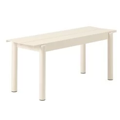 Muuto Linear Steel Bank, 110 Cm, Cremeweiß