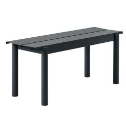 Muuto Linear Steel Bank, 110 Cm, Schwarz