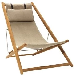 H55 Sessel, Teak/Stramin