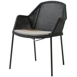 Sitzkissen Für Breeze Stapelbaren Esszimmerstuhl, Taupe -Urban Im Freien 219Cane line iso TH