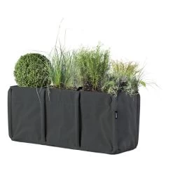 Baclong 3 Stoffpflanzgefäß, 110 L, Schwarzgrau -Urban Im Freien 303839 2 BACLONG 3 LARGE LIGHTWEIGHT PLANTERS 110L DARK GREY FABRIC ASPHALTE BACSAC