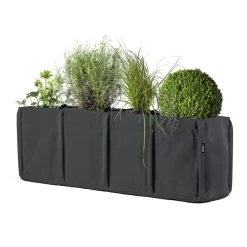 Baclong 4 Stoffpflanzgefäß, 145 L, Schwarzgrau -Urban Im Freien 303850 2 BACLONG 4 LARGE LIGHTWEIGHT PLANTERS 140L DARK GREY FABRIC ASPHALTE BACSAC