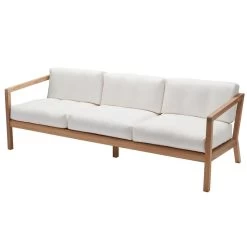 Skagerak Virkelyst 3 Sitzer Sofa, Teakholz – Weiß