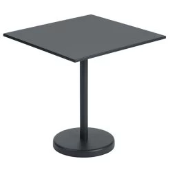 Muuto Linear Steel Cafétisch 70 X 70 Cm, Schwarz