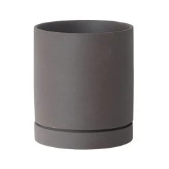 Ferm LIVING Blumentopf Sekki, L, Graphitgrau