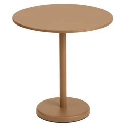 Muuto Linear Steel Cafétisch, Rund, 70 Cm, Burnt Orange