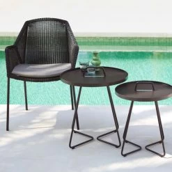 Sitzkissen Für Breeze Stapelbaren Esszimmerstuhl, Taupe -Urban Im Freien 43CANE line iso