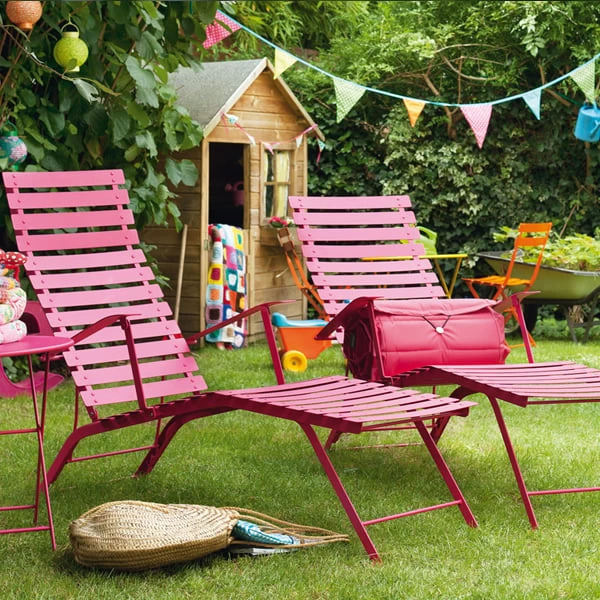 Bistro Metal Chaiselongue, Baumwollweiß 4 Bistro Metal Chaiselongue, Baumwollweiß – Bild 2