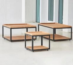 Level Couchtisch, Klein, Teakholz – Lavagrau -Urban Im Freien 5009AL P5009T 5008AL P5008T 5007AL P5007T