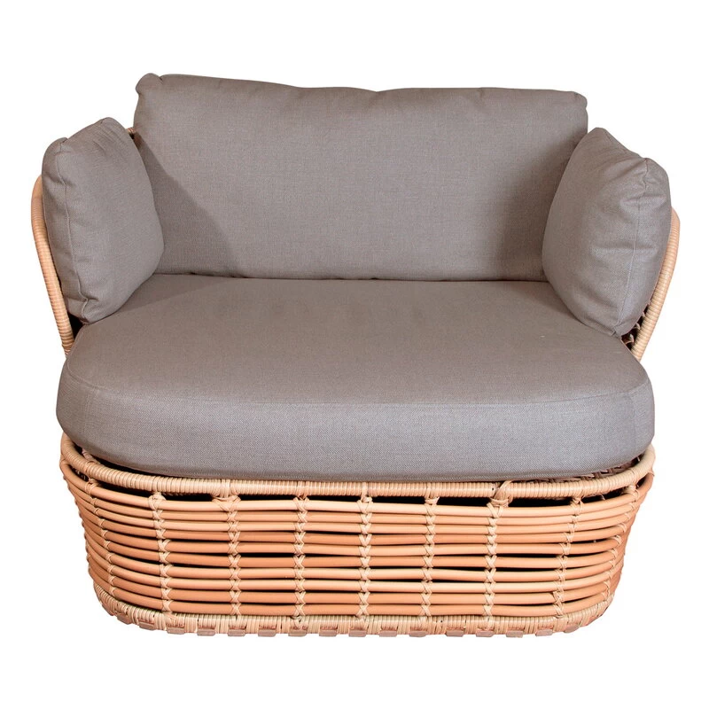 Basket Loungesessel, Natur – Taupe 5 Basket Loungesessel, Natur – Taupe – Bild 3