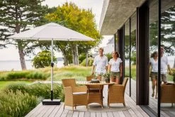 Sunshade Sonnenschirm, Neigbar, Weiß, Silber -Urban Im Freien 5430LU 5430YSN94 5098LU P120T 58MA300Y504