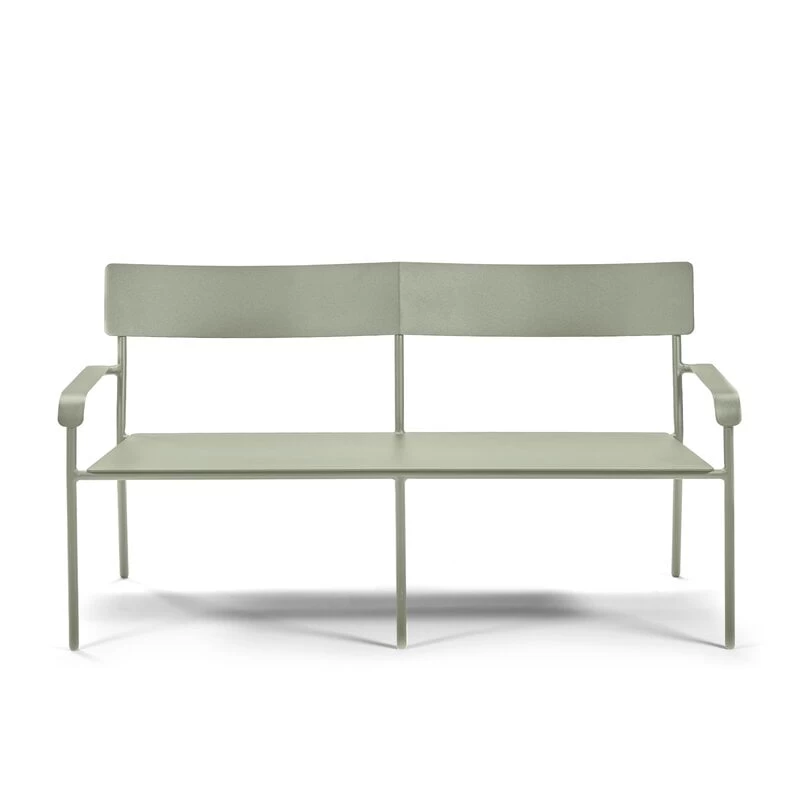 Serax August 2-Sitzer-Bank Mit Rückenlehne, Grün 5 Serax August 2-Sitzer-Bank Mit Rückenlehne, Grün – Bild 3