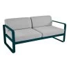 Bellevie 2-Sitzer-Sofa, Acapulcoblau - Flanellgrau 1 Bellevie 2-Sitzer-Sofa, Acapulcoblau - Flanellgrau -Urban Im Freien BELLEVIE Canap C3 A9 Gris flanelle Bleu 20acapulco