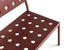Hay Balcony Loungebank, 113,5 x 69 cm, Eisenrot -Urban Im Freien Balcony Lounge Bench L1135 iron red powder coated steel detail