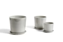 Hay Botanical Family Blumentopf Mit Untersetzer, L, Hellgrau -Urban Im Freien Botanical Family light grey family