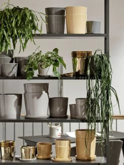 Hay Botanical Family Blumentopf Mit Untersetzer, L, Hellgrau -Urban Im Freien Botanical Family New Order shelving system2C charcoal HAY Aarhus