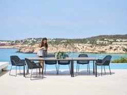 Breeze Sitzkissen Für Stapelbaren Esszimmerstuhl, Schwarz -Urban Im Freien Breeze black Pure alu basalt 210x100 100x100 model1 f7 2