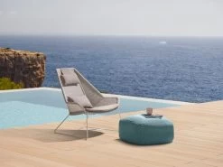 Breeze Hochlehnstuhl, Weißgrau -Urban Im Freien Breeze highback chair white grey Divine footstool 1