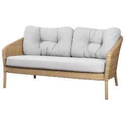 Ocean 2-Sitzer-Sofa, Groß, Natur - Weißgrau