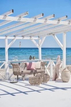 Franco Albini Gartenhocker, Groß, Milchkaffeebraun -Urban Im Freien FA E90 MC Belladonna FA E15 MC FA E16 MC Ottoman