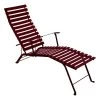 Bistro Metall Chaiselongue, Schwarzkirsche -Urban Im Freien Fermob BISTRO CHAISE LONGUE Black Cherry ee