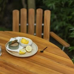 Tisch 9A, 120 cm, Feuerverzinkter Stahl - Teakholz -Urban Im Freien Grythyttan Bord 9A 120 teak