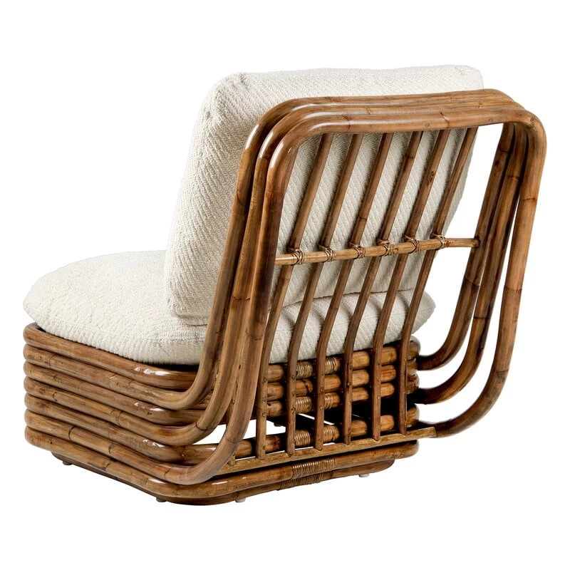 Gubi Bohemian 72 Loungesessel, Rattan – Diagonal Boucle 007 – Bild 2