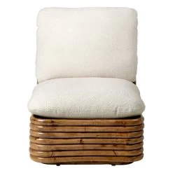 Gubi Bohemian 72 Loungesessel, Rattan – Diagonal Boucle 007 -Urban Im Freien Gubi 10105750 FRT Bohemian 72 Lounge Chair Lupo Special Diagonal Boucl Dedar 007