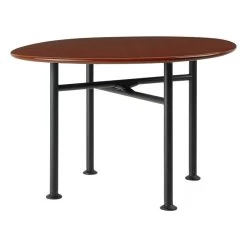 Gubi Carmel Couchtisch, 60 X 60 cm, Schwarz - Felsenrot