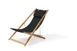 H55 Easy Chair, Teak - Black Agora -Urban Im Freien H55 T B