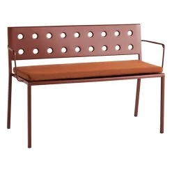 Hay Balcony Sitzkissen Für Dining-Bank, Red Cayenne 8 Hay Balcony Sitzkissen Für Dining-Bank, Red Cayenne -Urban Im Freien HAY Balcony Dining Bench Cushion red cayenne textile Balcony Dining Bench w arm iron red powder coated steel 1
