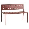 Hay Balcony Dining-Bank, 114 X 52 cm, Eisenrot -Urban Im Freien HAY Balcony Dining Bench L114 iron red powder coated steel