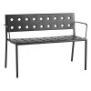 Hay Balcony Dining-Bank Mit Armlehne, 114 X 52 cm, Anthrazit -Urban Im Freien HAY Balcony Dining Bench w arm anthracite powder coated steel