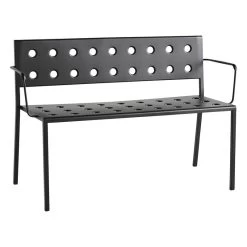 Hay Balcony Dining-Bank Mit Armlehne, 114 X 52 cm, Anthrazit