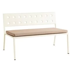 Hay Sitzkissen Für Balcony Lounge Bank, Beige Yeast 9 Hay Sitzkissen Für Balcony Lounge Bank, Beige Yeast -Urban Im Freien HAY Balcony Lounge Bench Cushion beige yeast textile Balcony Lounge Bench chalk beige powder coated steel 1