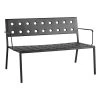 Hay Balcony Loungebank Mit Armlehne, 121,5 x 69 cm, Anthrazit -Urban Im Freien HAY Balcony Lounge Bench w arm anthracite powder coated steel