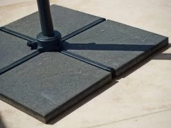 Hyde Luxe Sonnenschirm, Neigbar, Anthrazit - Beton -Urban Im Freien Hyde parasol base close up