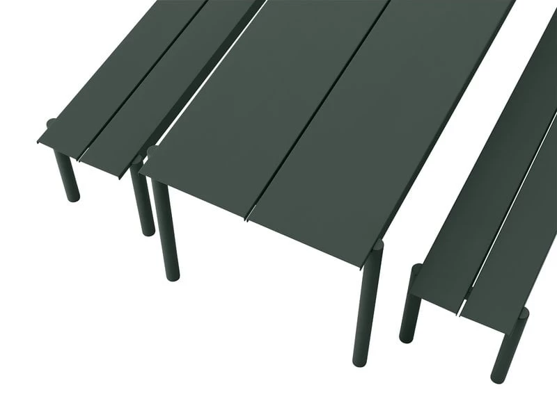 Muuto Linear Steel Tisch, 200 X 75 Cm, Dunkelgrün 5 Muuto Linear Steel Tisch, 200 X 75 Cm, Dunkelgrün – Bild 3
