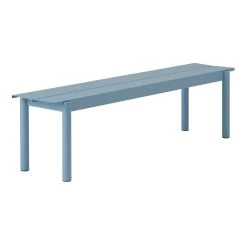 Muuto Linear Steel Bank, 170 cm, Blassblau
