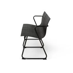 Mater Ocean Bank, Schwarz -Urban Im Freien Mater 09351 Ocean Black Bench Packshot Side