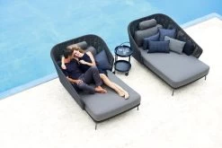 Divine Kissen, 50 X 50 X 12 Cm, Mitternachtsblau -Urban Im Freien Mega daybed right and left