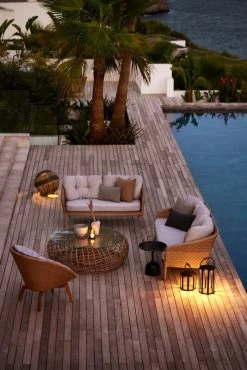 Ocean 2-Sitzer-Sofa, Groß, Natur - Weißgrau -Urban Im Freien Ocean lounge peacock lounge chair 1