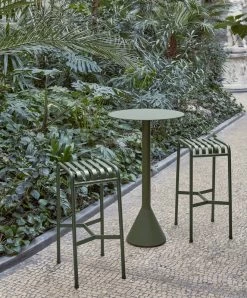 Hay Barhocker Palissade, Olivgrün -Urban Im Freien Palissade Cone Table High Palissade Bar Stool