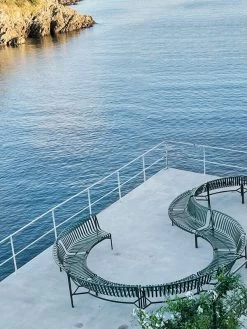 Hay Palissade Park Sitzbank-Erweiterung, Außen, Himmelgrau -Urban Im Freien Palissade Park Dining Bench In Out olive 01