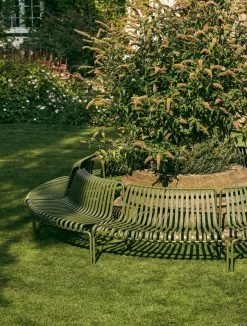 Hay Palissade Park Sitzbank-Erweiterung, Außen, Olivgrün -Urban Im Freien Palissade Park Dining Bench Out olive 01