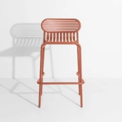 Week-end Hoher Hocker, Terracotta -Urban Im Freien Petite Friture M0740913 week end high stool terracotta PF 2