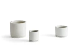 Hay Plant Pot Mit Untersetzer, L, Weiß -Urban Im Freien Plant Pot with Saucer white family