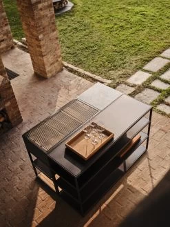 Module Holzkohlegrill X, 100 cm, Anthrazit -Urban Im Freien Roshults Italien DSCF6043 HighRes