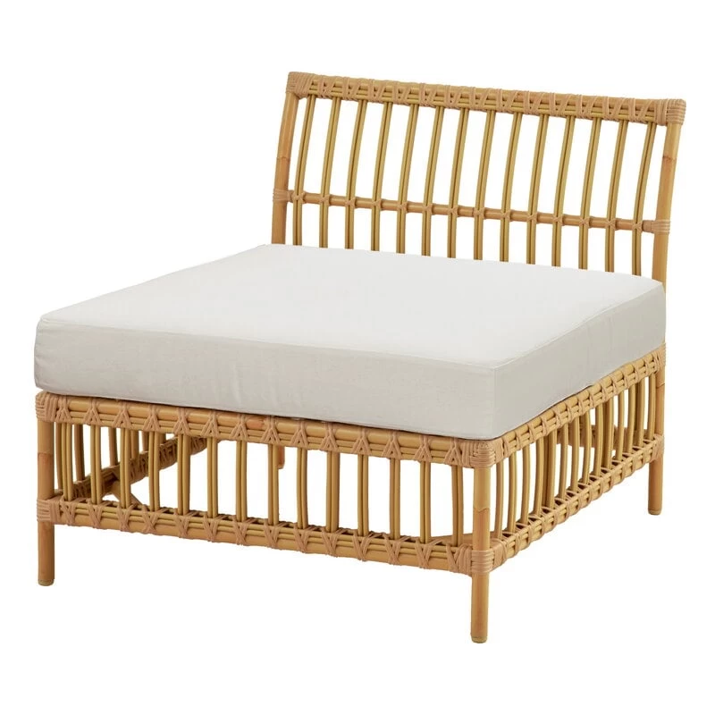 Exterior Maggie Mittelmodul-Sofa, Natur – Weißes Kissen 3 Exterior Maggie Mittelmodul-Sofa, Natur – Weißes Kissen